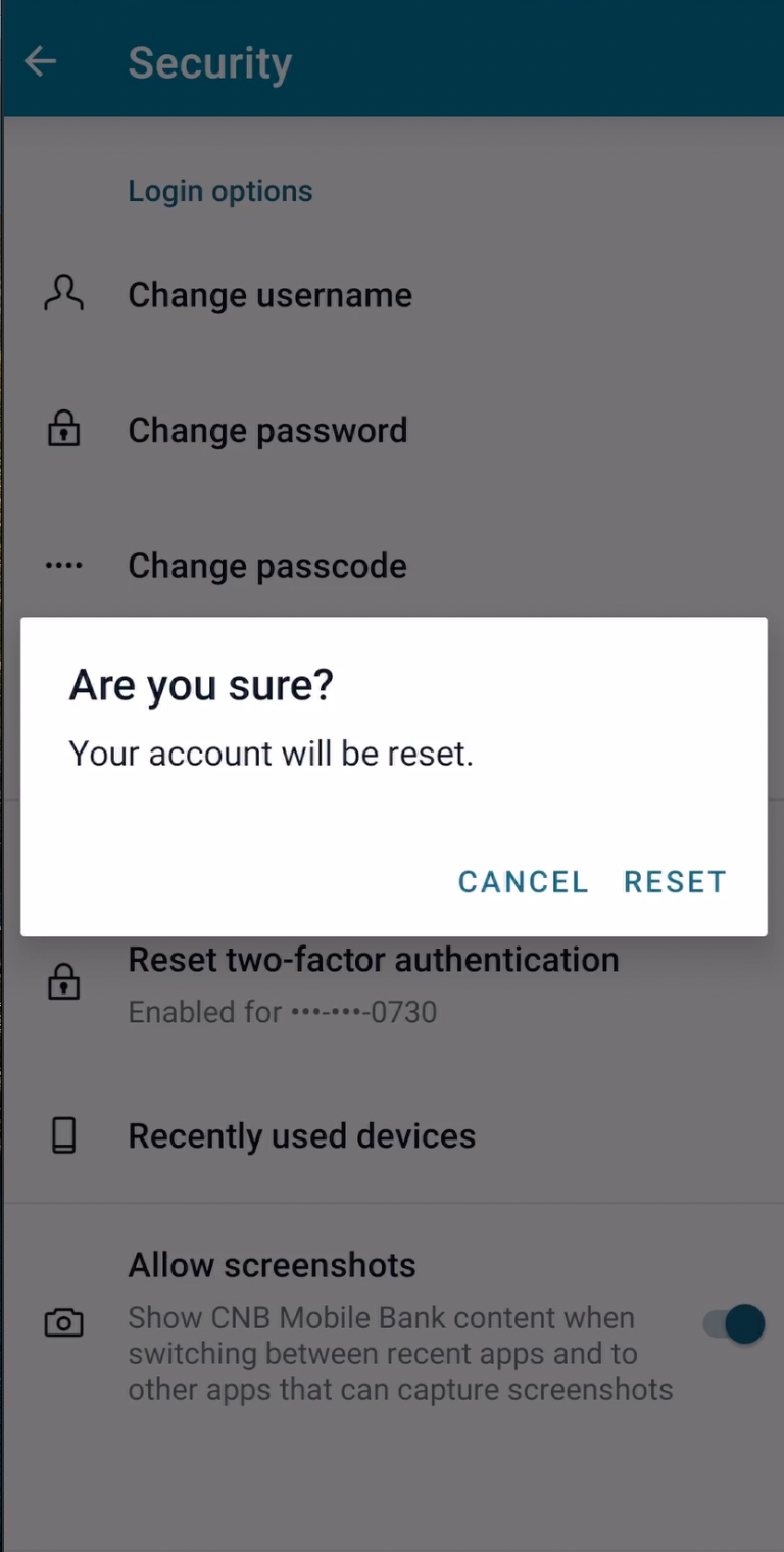 Login Security: Screenshot 15